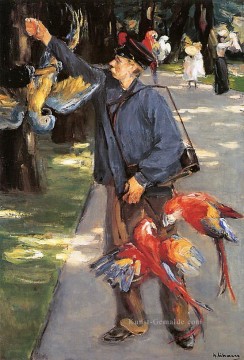 Papageienbetreuer in artis 1902 Max Liebermann deutscher Impressionismus Ölgemälde